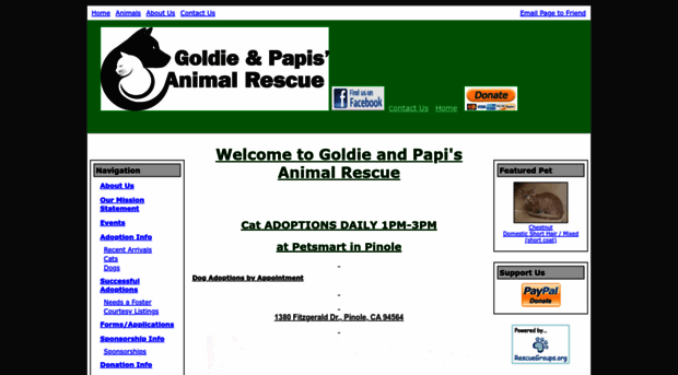 goldieandpapisanimalrescue.com