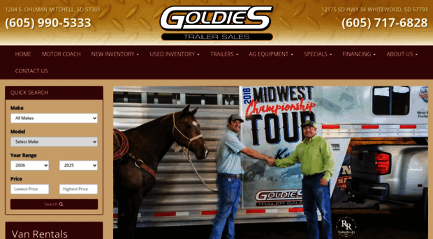 goldiestrailersales.com