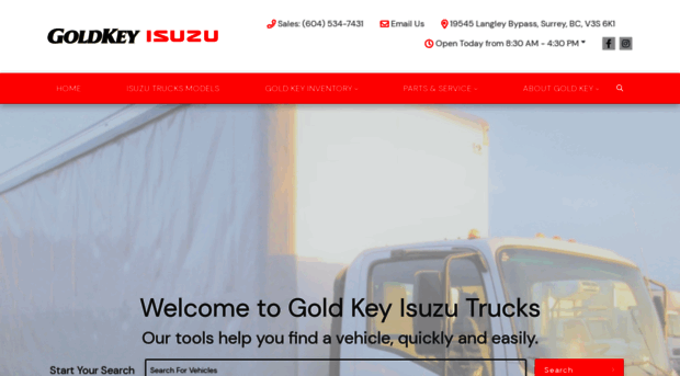 goldkeyisuzutrucks.com