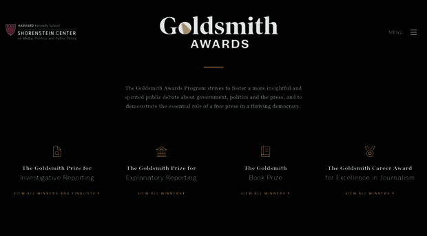 goldsmithawards.org