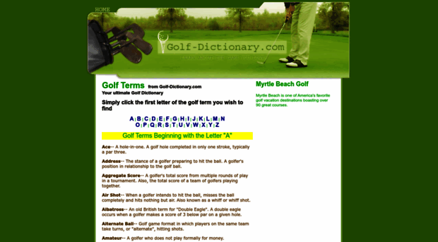 golf-dictionary.com