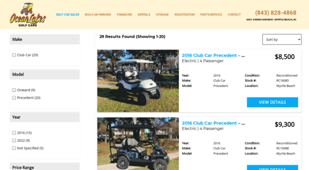 golfcarsales.oceanlakesgolfcars.com