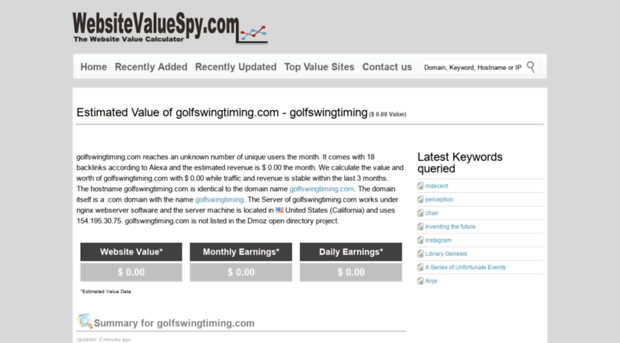 golfswingtiming.com.websitevaluespy.com