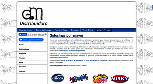 golosinaspormayor.com