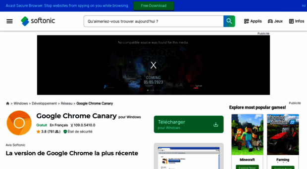 google-chrome-canary.softonic.fr