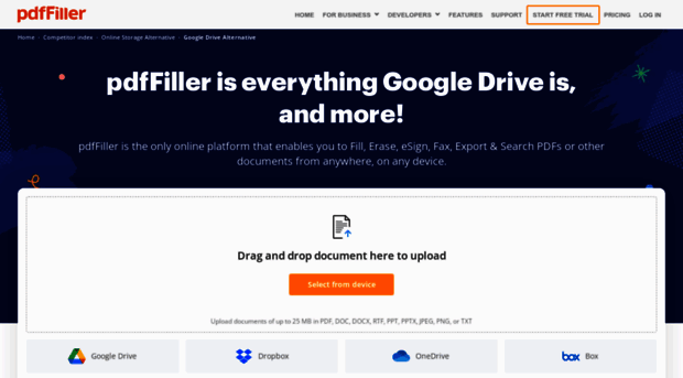 how much does pdffiller for google drive cost