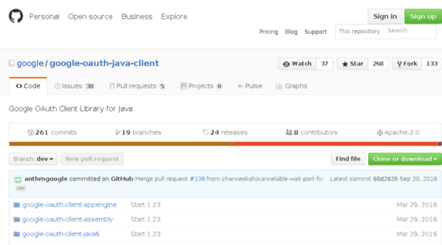 google-oauth-java-client.googlecode.com