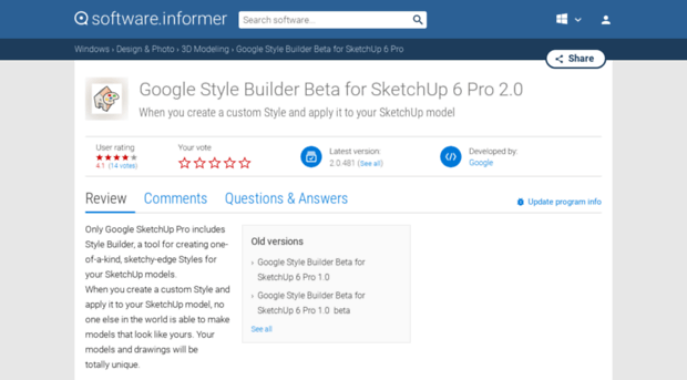 google-style-builder-beta-for-sketchup-6.software.informer.com