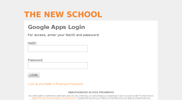 googlecas.newschool.edu