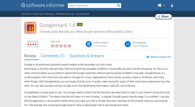 googlehack.software.informer.com