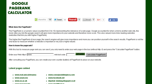 googlepagerankcalculator.com