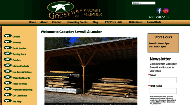 goosebaylumber.net