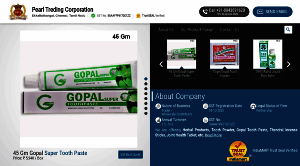gopaltoothpowdercompany.com