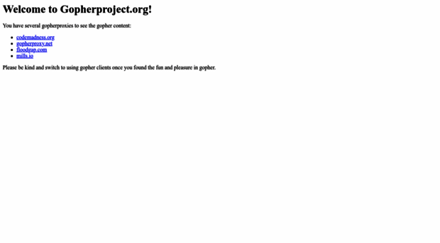 gopherproject.org