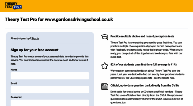 gordons1997.theorytestpro.co.uk