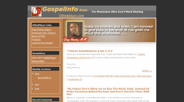 gospelinfo.giftedplayer.com