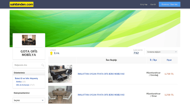 gotaofismobilya.sahibinden.com
