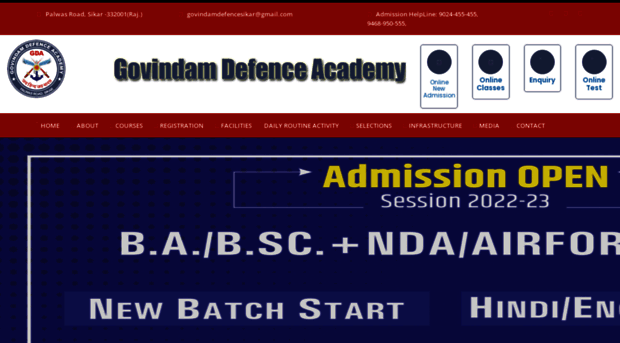 govindamdefenceacademysikar.com