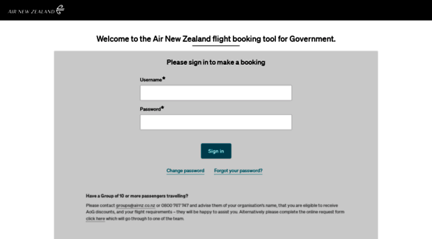 govtbookings.airnewzealand.co.nz