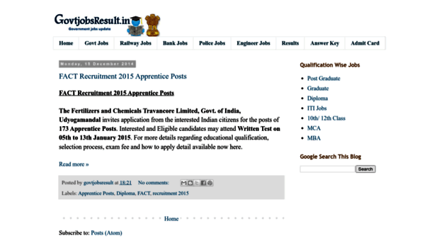govtjobsresult.blogspot.in