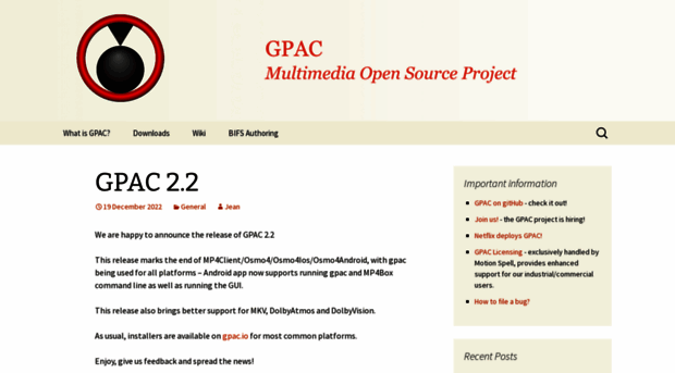 gpac.sourceforge.net