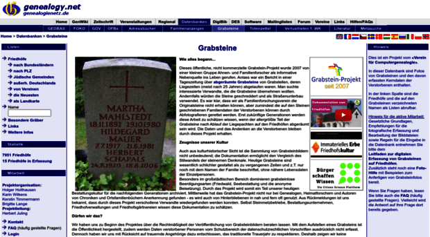 grabsteine.genealogy.net
