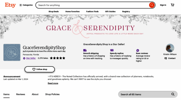 graceandserendipity.com