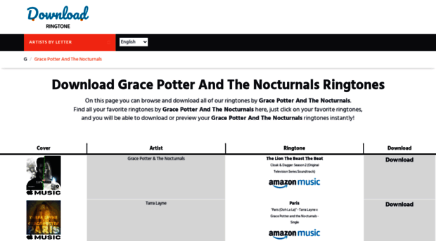 gracepotterandthenocturnals.download-ringtone.com