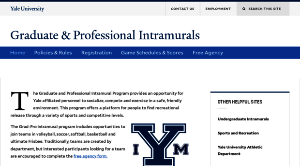 gradprointramurals.yale.edu