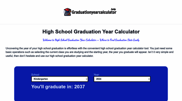 graduationyearcalculator.help