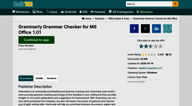 grammarly-grammar-checker-for-ms-office.soft112.com