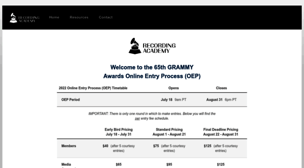 grammysubmit.dmds.com