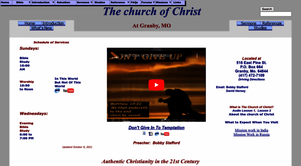 granbychurchofchrist.org