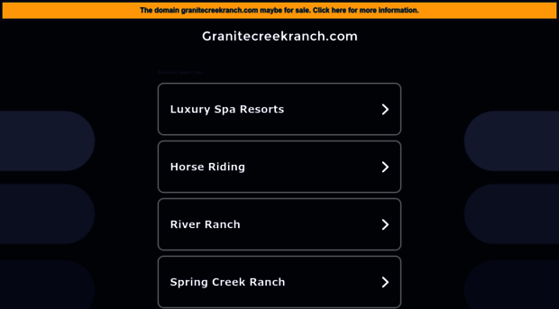 granitecreekranch.com