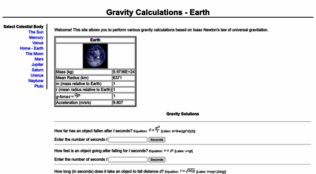 gravitycalc.com