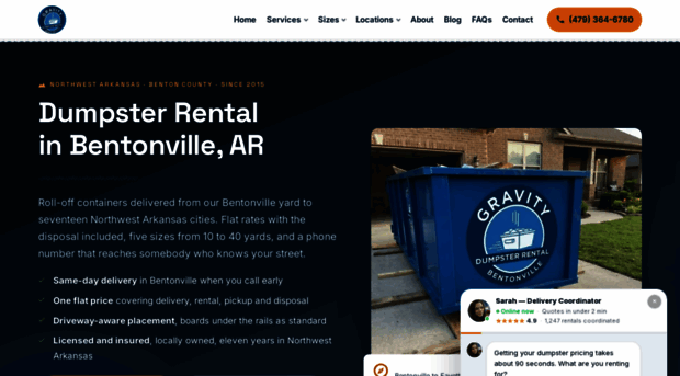 gravitydumpsterrentals.com