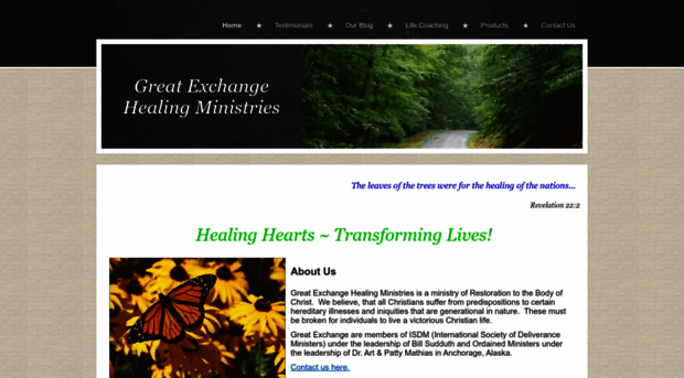 greatexchangehealingministries.com