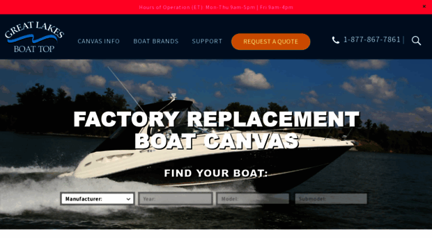 greatlakesboattop.com