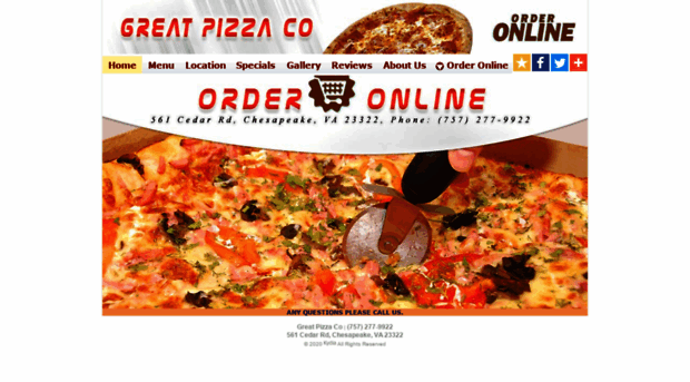 greatpizzachesapeake.com