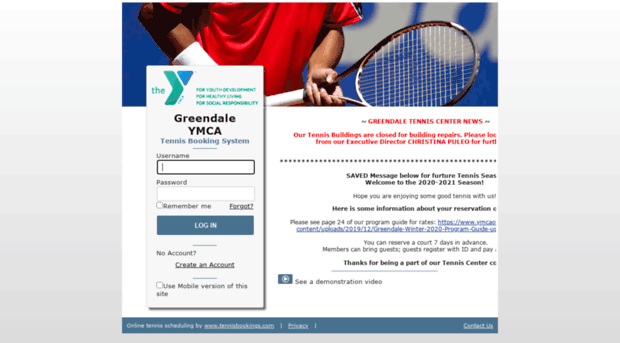 greendaleymca.tennisbookings.com