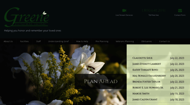 greenefuneralhome.net