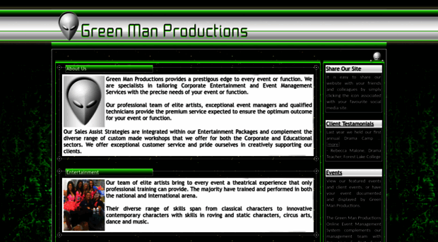 greenmanproductions.com