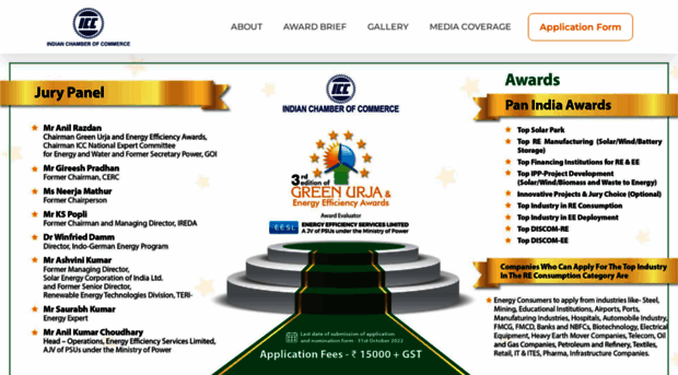 greenurjaandenergyefficiencyawards.indianchamber.org