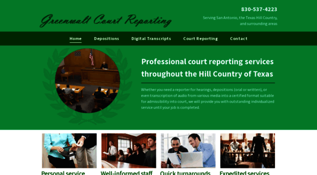 greenwaltcourtreporting.com