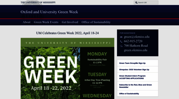 greenweek.olemiss.edu