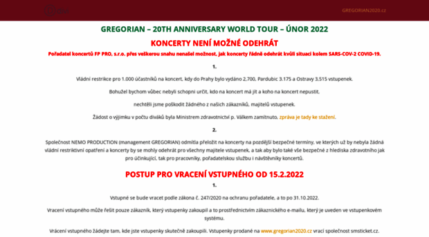gregorian2020.cz