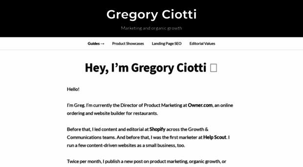 gregoryciotti.com