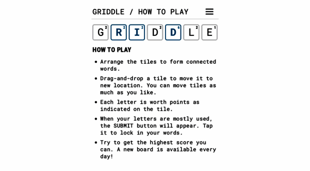 griddlegame.io
