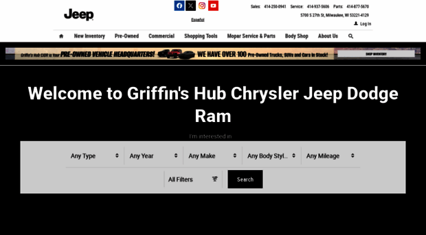 griffinshubchryslerjeepdodge.com