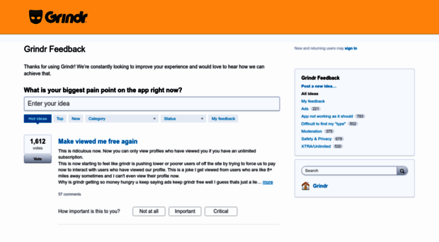 grindr.uservoice.com